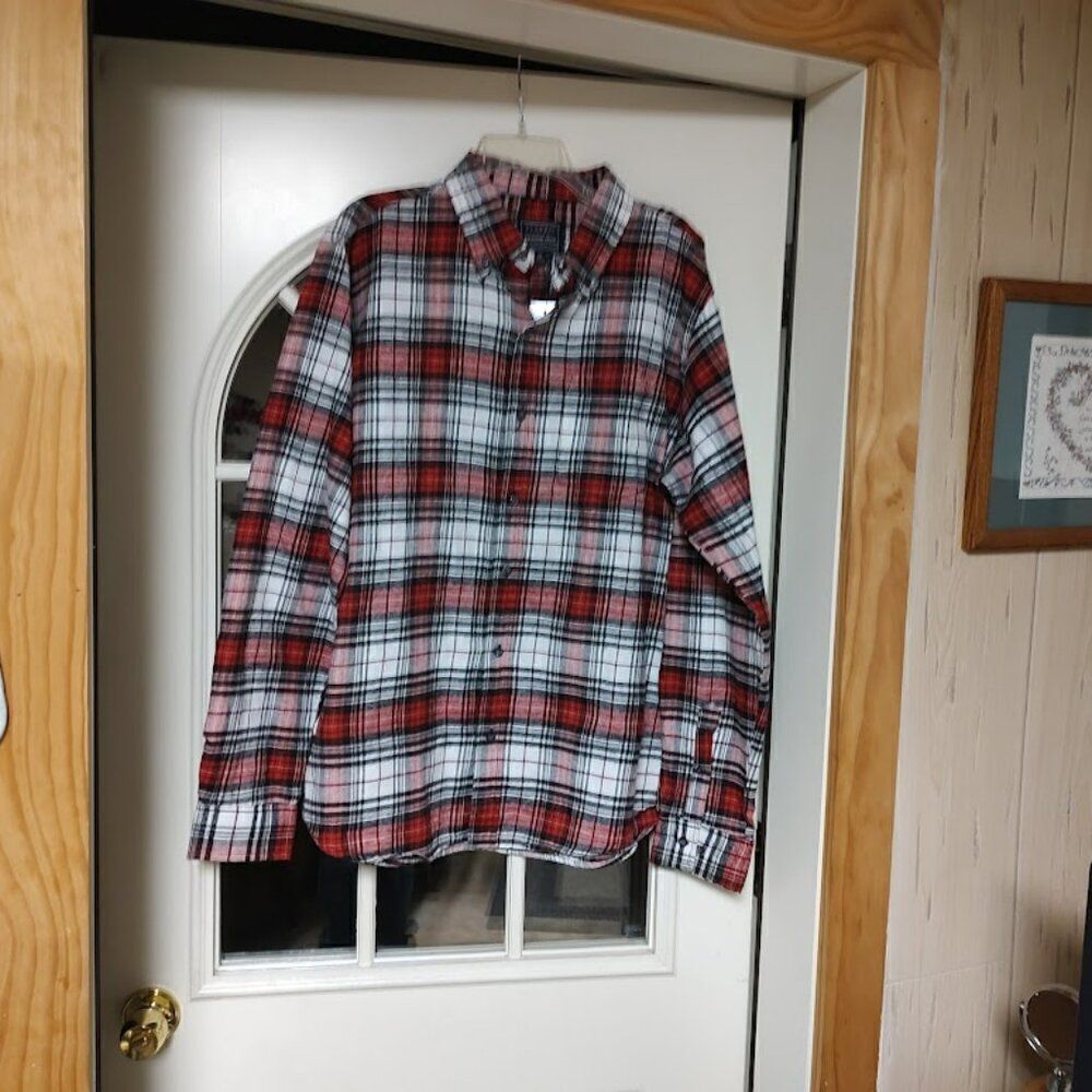 New Jackson Hole Red Plaid Flannel Shirt Men's XL